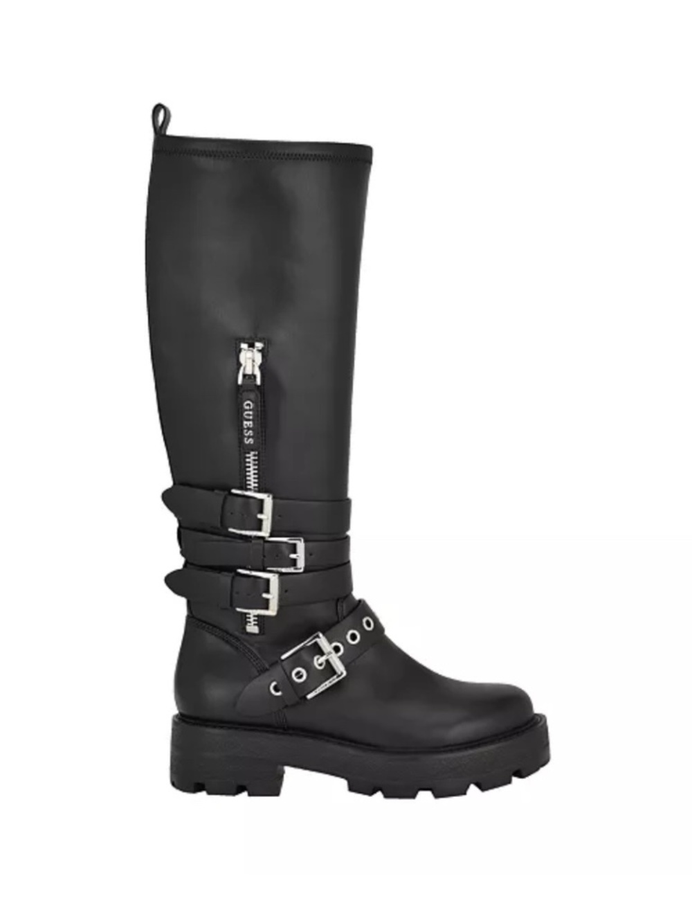 🏍️ NWT Guess Black Moto buckle boots